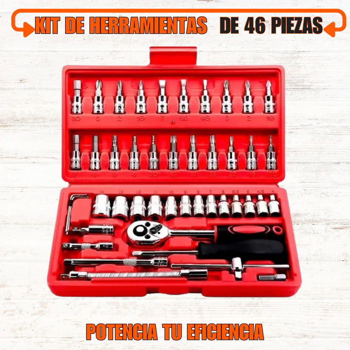 Kit de herramientas multiusos con 46 pzs