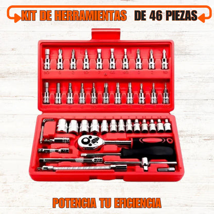 Kit de herramientas multiusos con 46 pzs