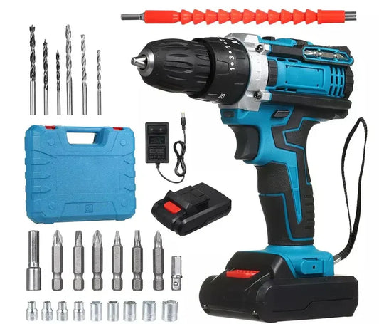 TALADRO Y DESTORNILLADOR MAKITA 36v + 2 BATERÍAS + CARGADOR + ESTUCHE DE ACCESORIOS